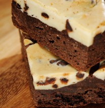 Chocolate brownie with a cheesecake swirl